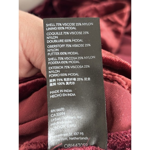 Anthropologie Somerset Maxi Dress XS Small Red Velvet Party Going Out Boho Chic - Picture 5 of 7